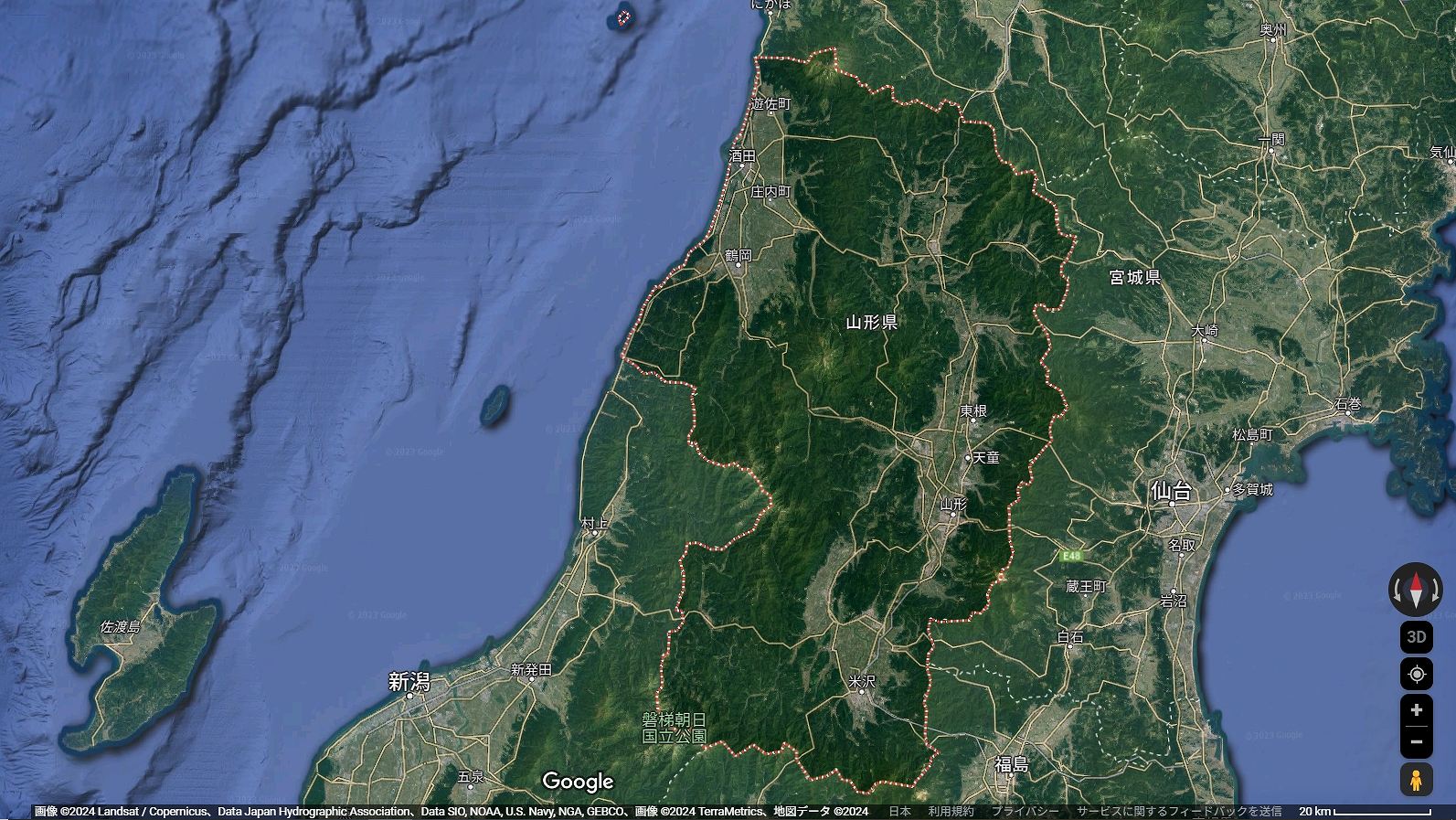 山形県      の地図